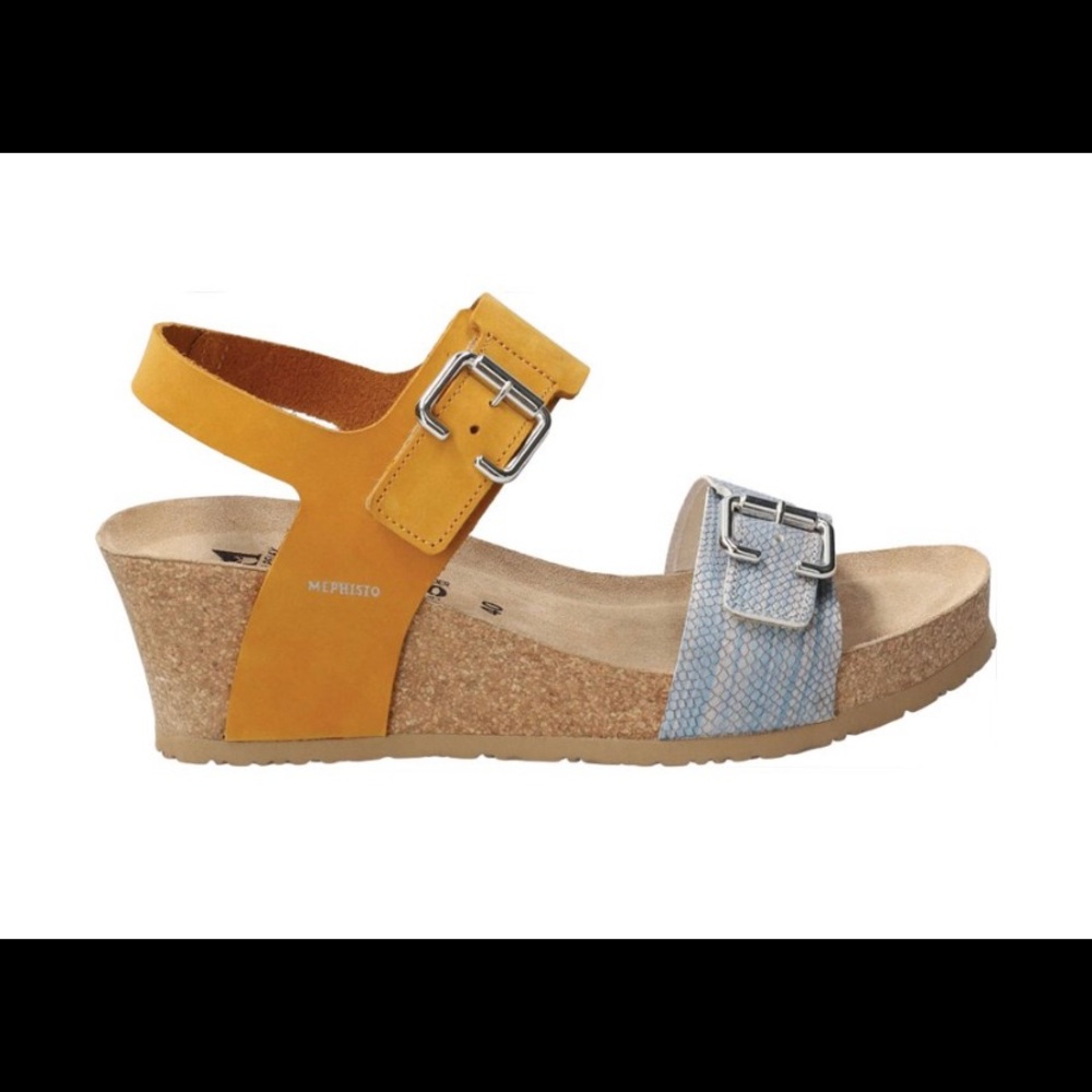 NIB Mephisto Lisandra ochre sandal